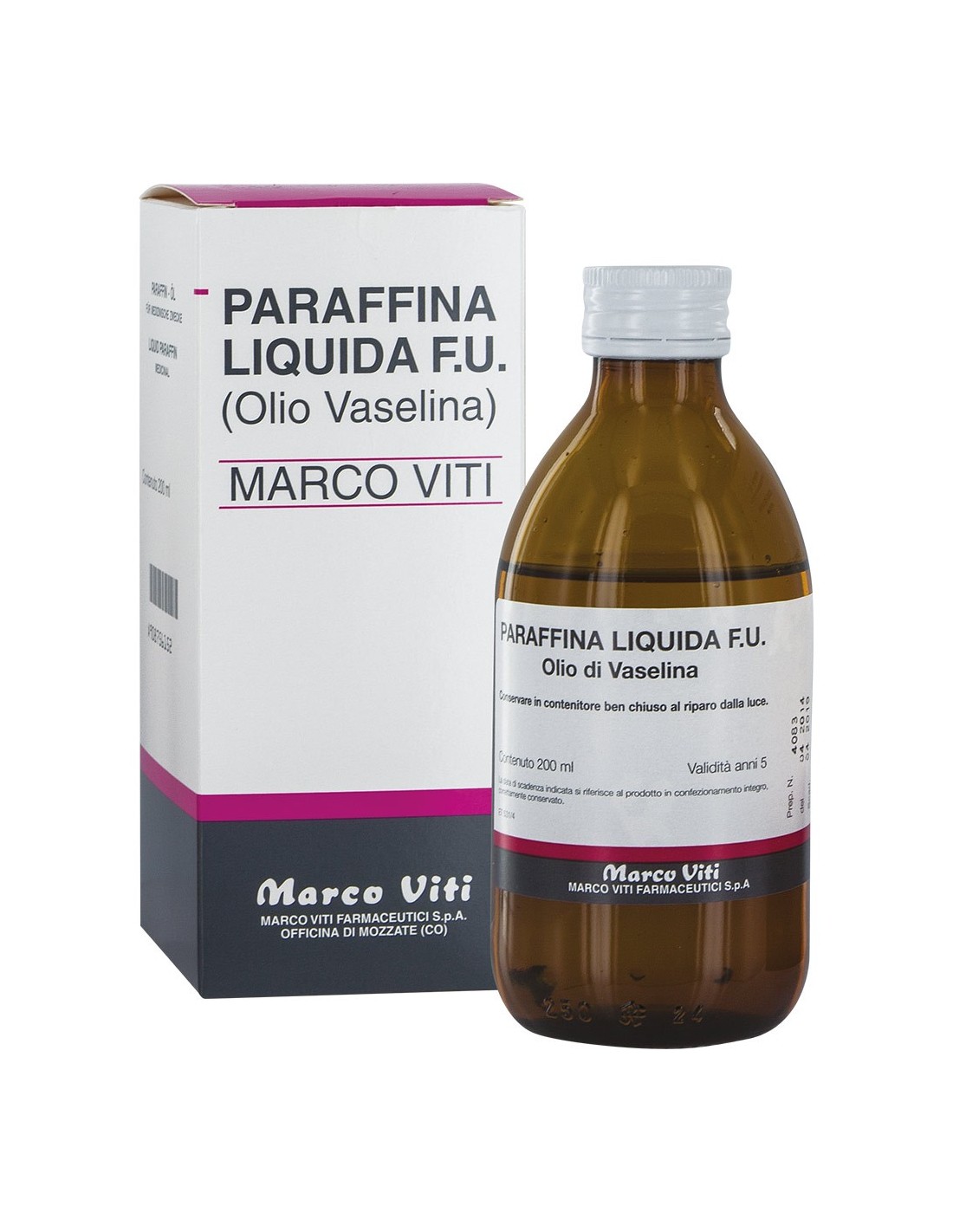Marco Viti Paraffina Liquida F.U - Olio di Vaselina - 200 ml con Astuccio