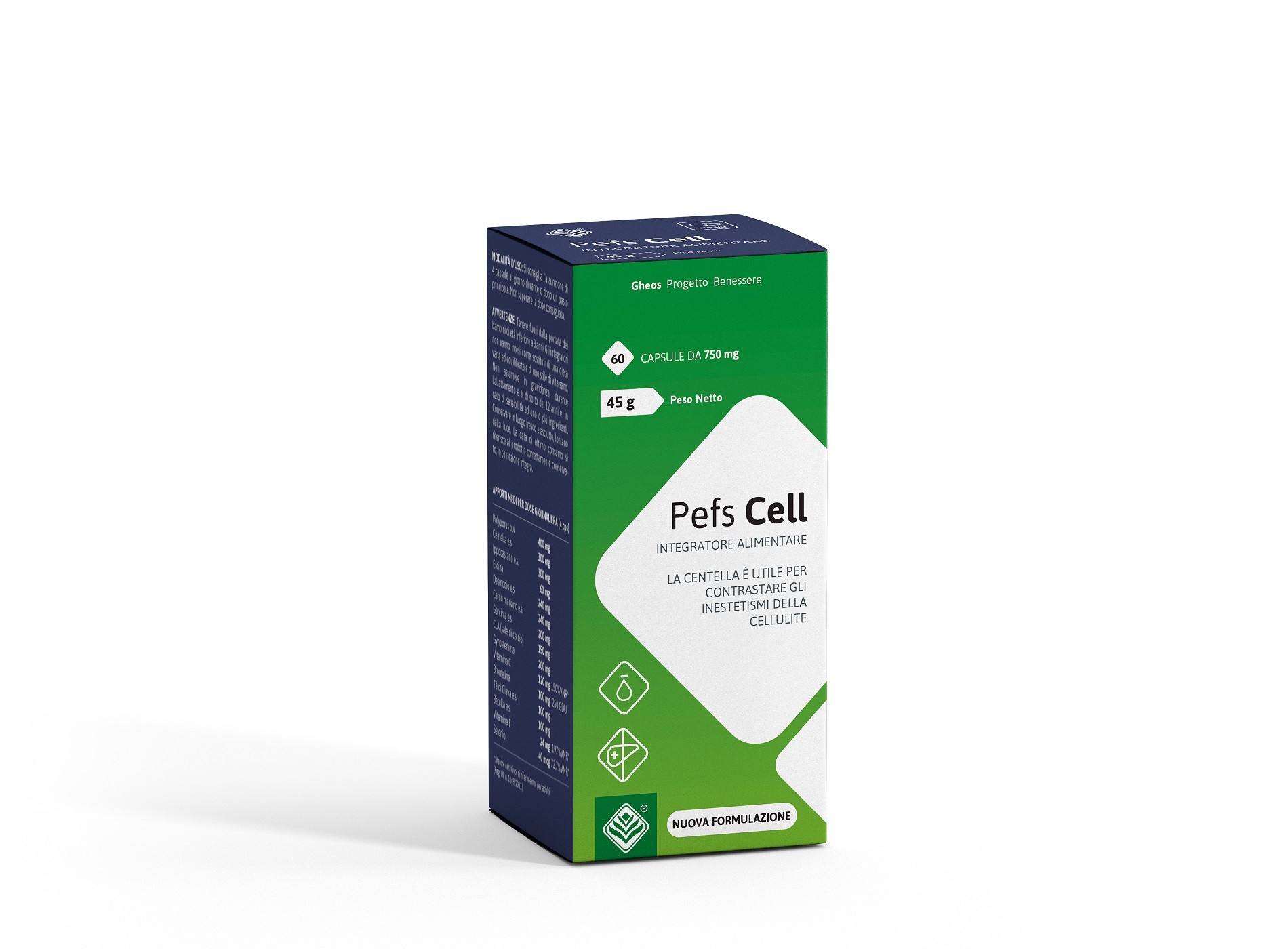 Pefs Cell Integratore per Inestetismi della Cellulite 60 Capsule