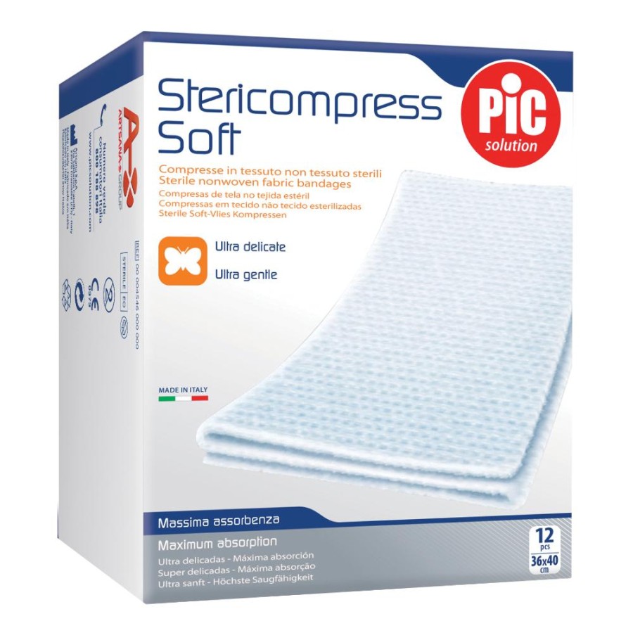 Pic Garza Compressa in TNT 36x40cm 12 Pezzi