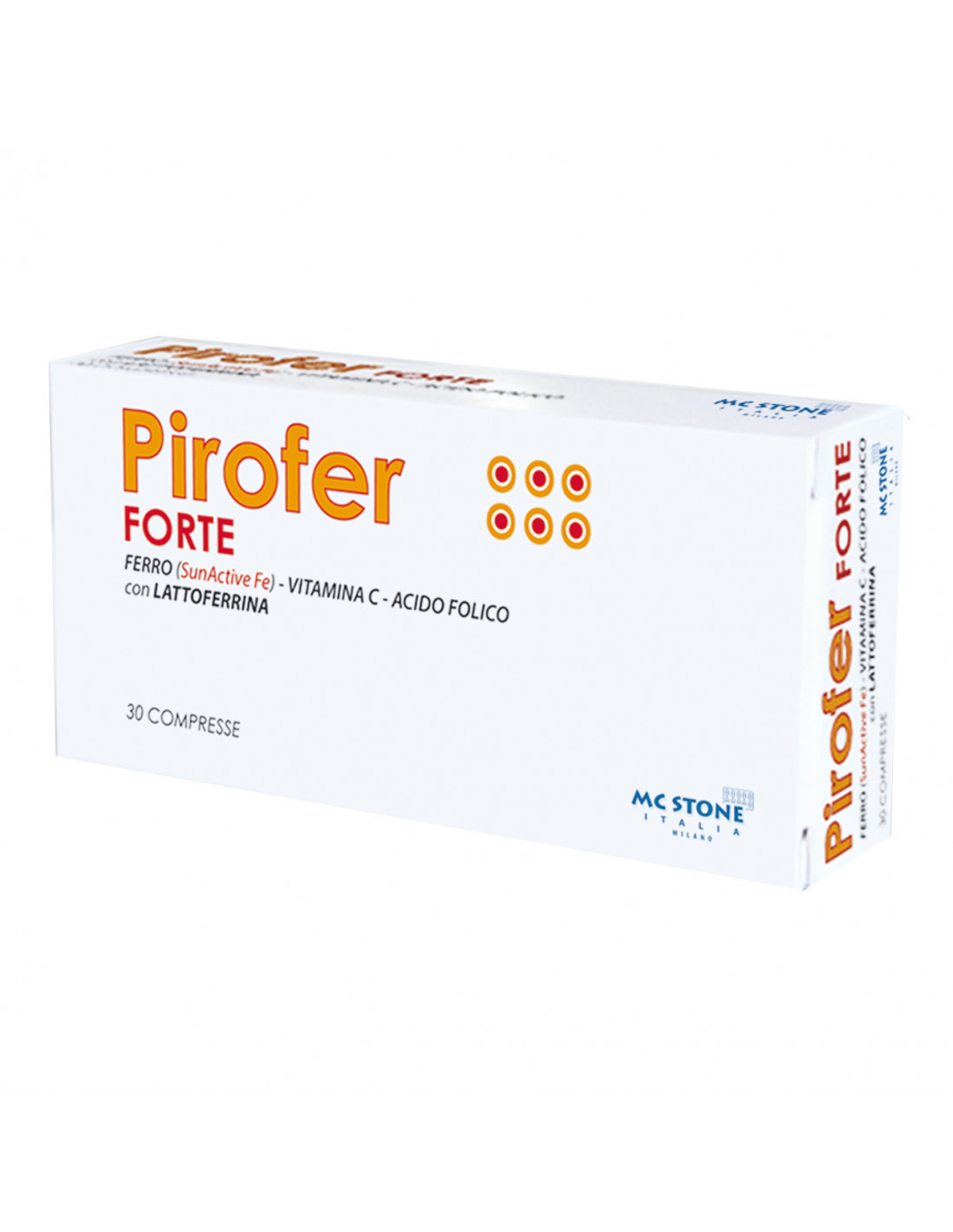 Pirofer Forte - Integratore di Ferro e Lattoferrina - 30 Compresse