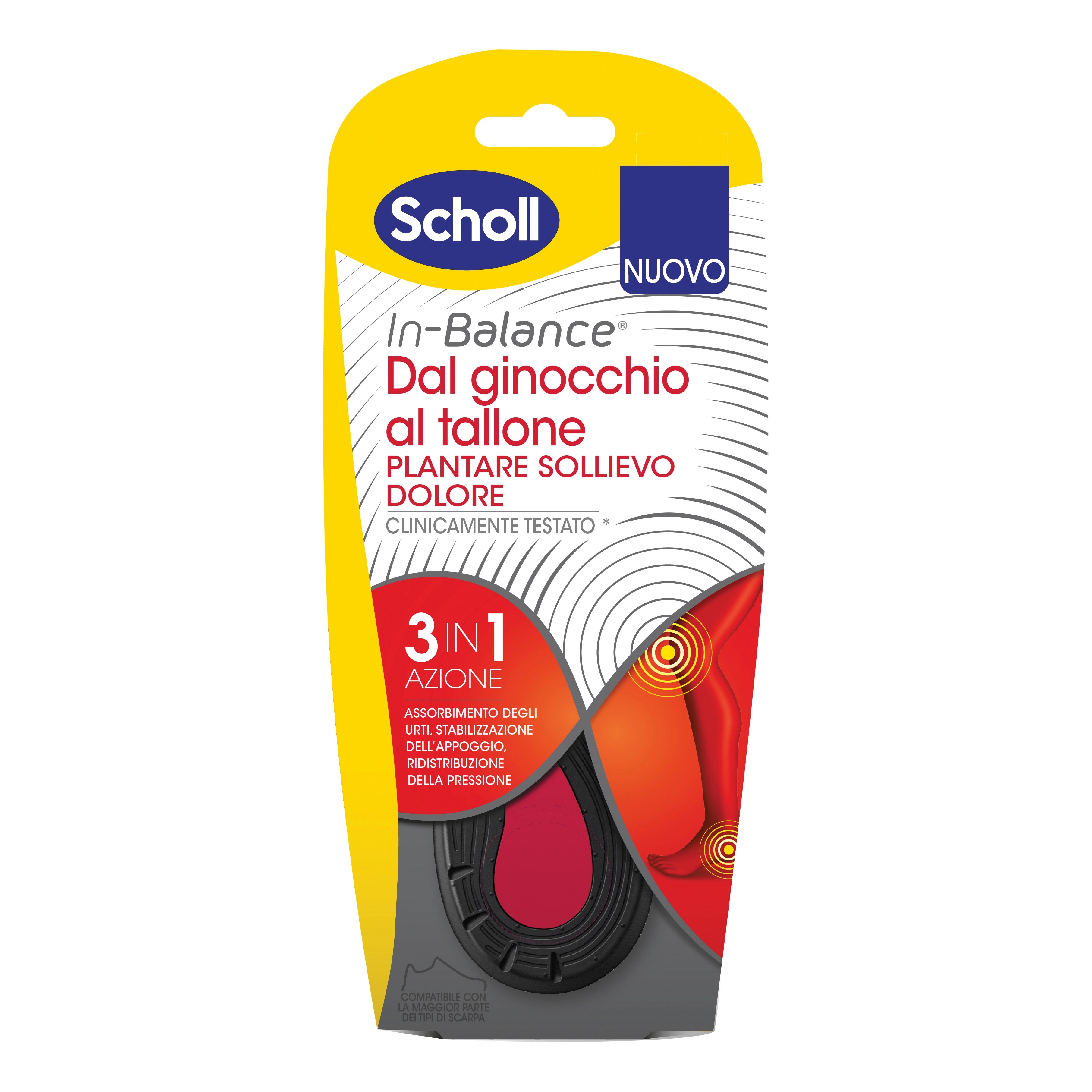 Scholl In-Balance Plantare Sollievo Dolore Tallone Taglia M 1 Paio