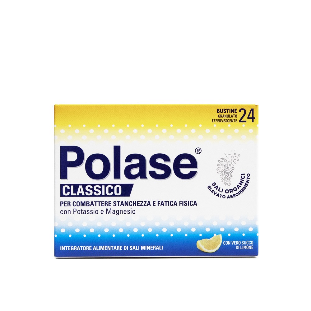 Polase Classico - Integratore di Sali Minerali - Gusto Limone 24 Bustine Effervescenti