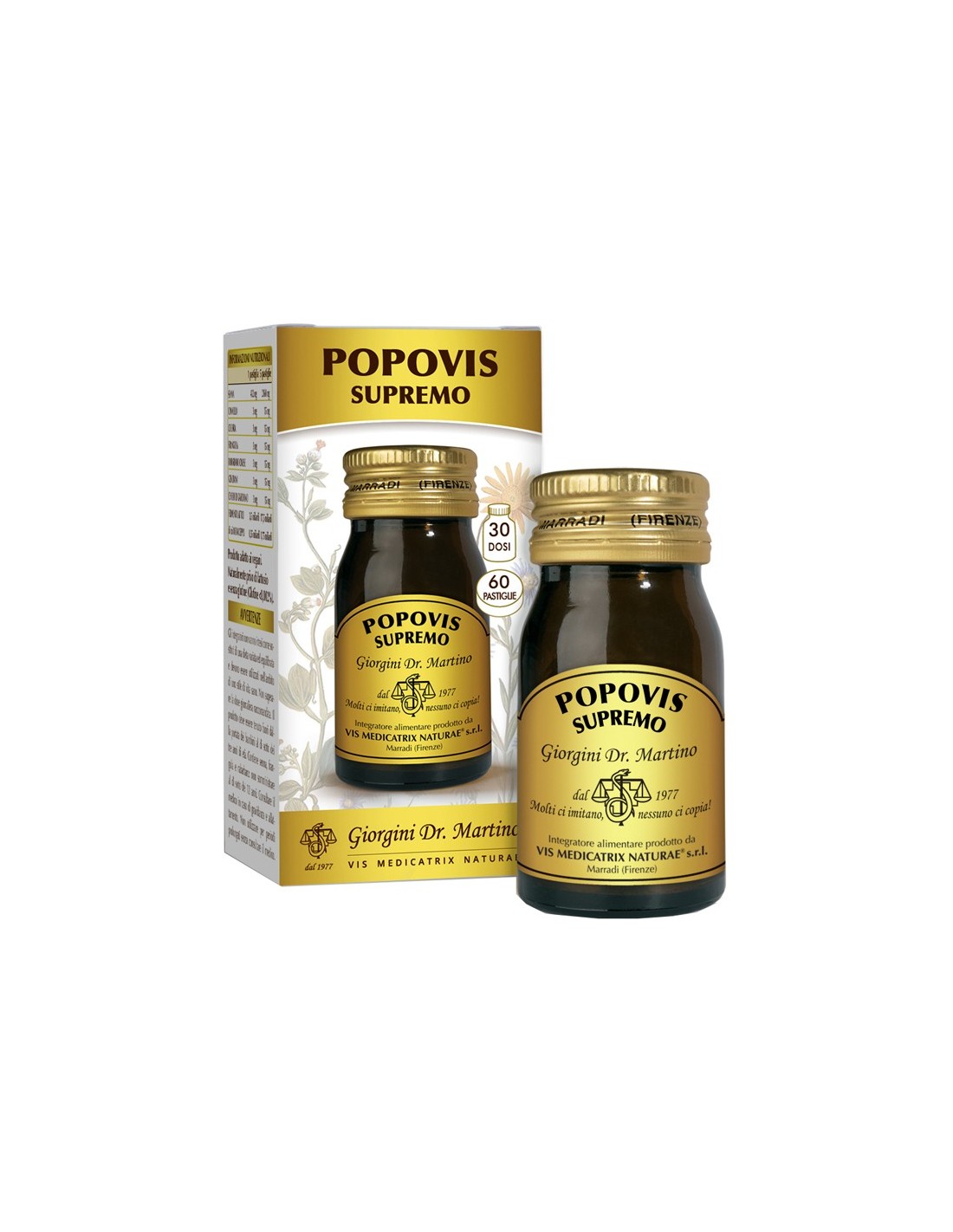 Popovis Supremo - Integratore per la Regolarità Intestinale - 60 Pastiglie