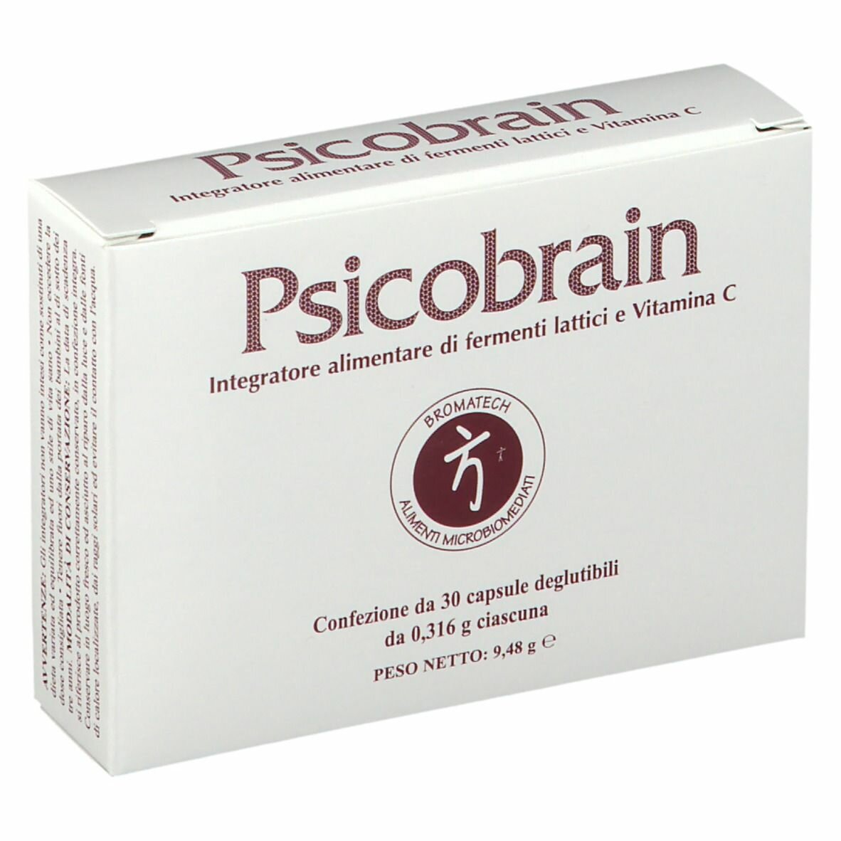 Psicobrain - Integratore di Fermenti Lattici con Vitamina C - 30 Capsule