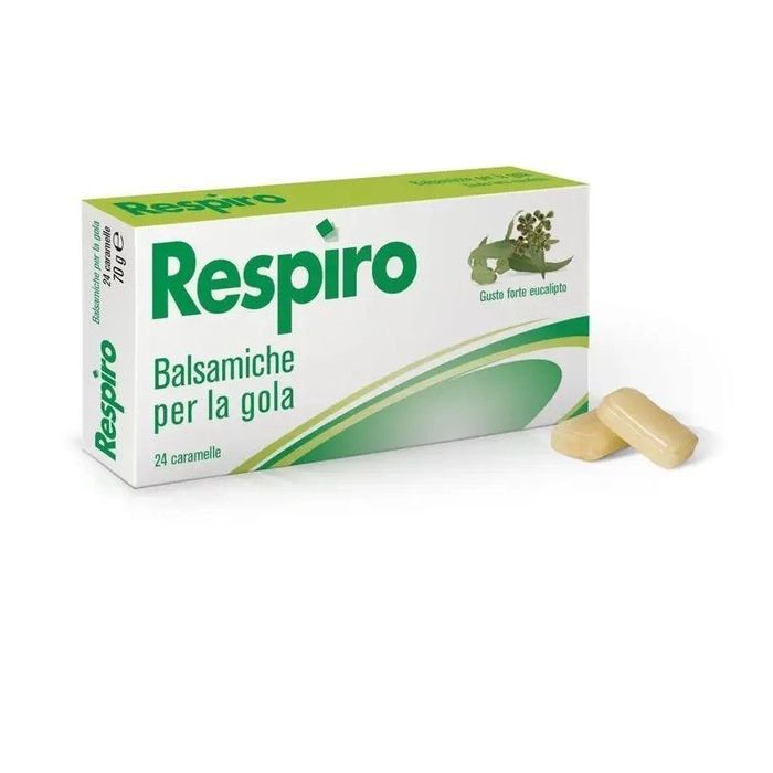 Pumilene Respiro - Caramelle per la Gola Eucalipto Forte - 24 Pastiglie