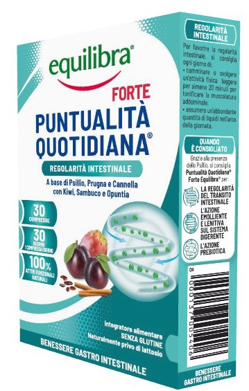 Equilibra Puntualità Quotidiana Forte Integratore Transito Intestinale 30 Compresse