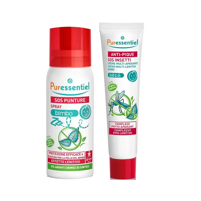 Puressentiel Pack Bimbo SOS Punture Spray 60 ml + SOS Insetti Crema 30 ml