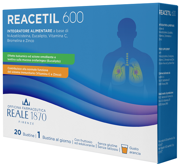 Reacetil 600 Integratore per Vie Respiratorie 20 Bustine