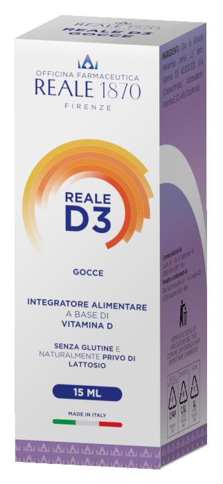 Reale D3 Gocce Integratore Vitamina D 15 ml