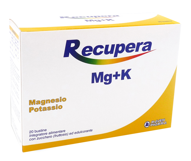 Recupera Mg+K Integratore Magnesio e Potassio 20 Bustine