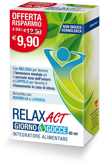 Relax Act Giorno Gocce Integratore Benessere Mentale 40 ml
