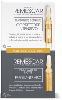 Remescar Pelle Perfetta 5 Giorni - Esfoliante Viso Notte e Correttore Intensivo Giorno - 10 Fiale