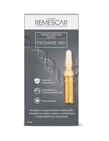 Remescar Rinnovatore Notte - Esfoliante Viso - 5 Fiale x 2 ml