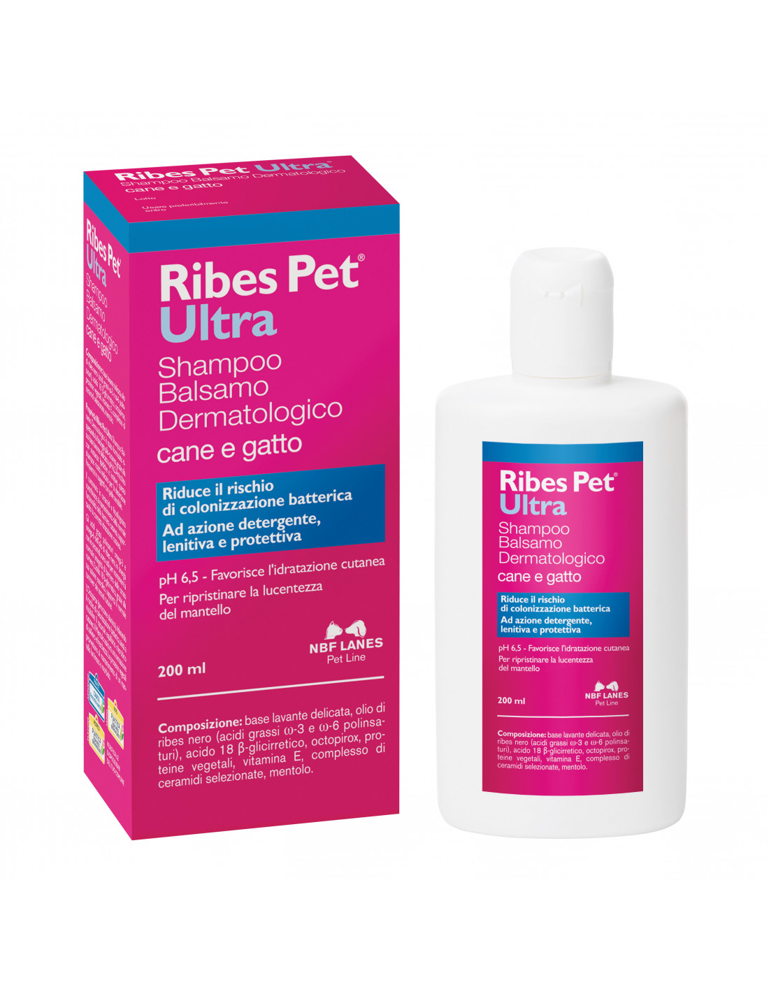 Ribes Pet Ultra Shampoo Dermatologico Cane e Gatto 200 ml