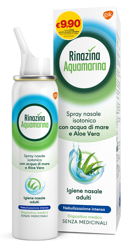 Rinazina Aquamarina - Soluzione Intensa Isotonica con Aloe Vera - 100 ml