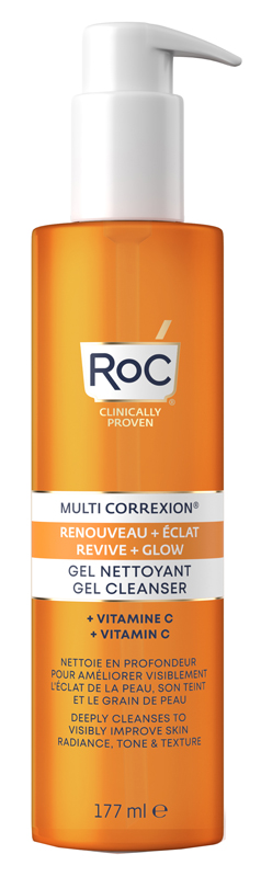 Roc Multi Correxion Revive + Glow Gel Detergente Viso 177 ml