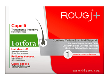 Rougj+ Forfora - Lozione Capillare Anti-Forfora - 8 Fiale x 5 ml