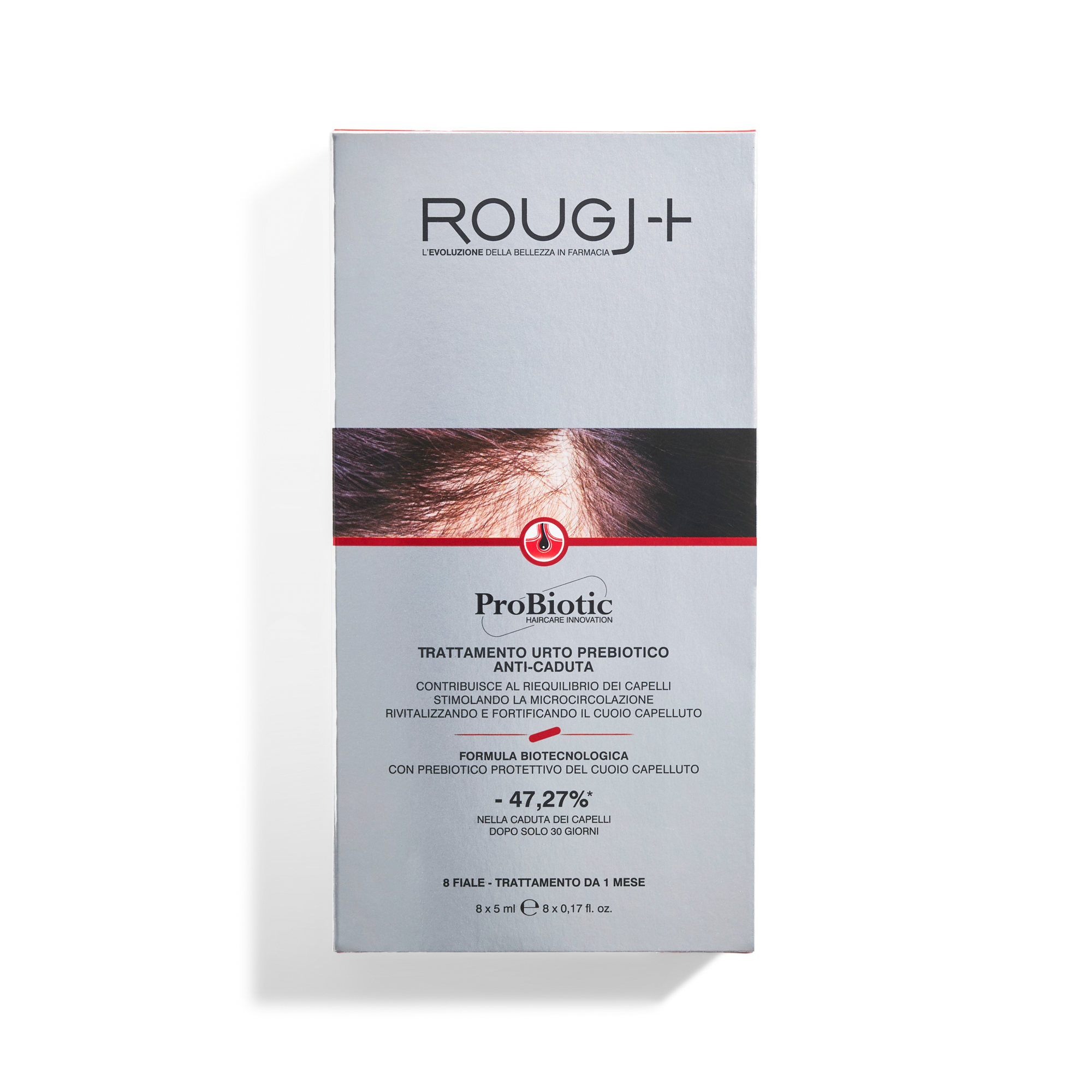 Rougj+ ProBiotic - Trattamento Anticaduta Capelli - 8 Fiale