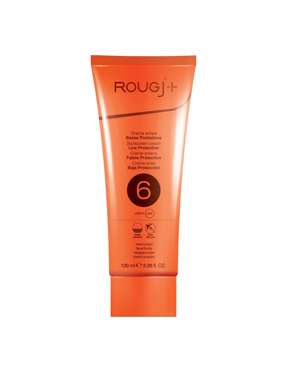 Rougj+ - Crema Viso Solare con Protezione Bassa SPF 6 - 100 ml