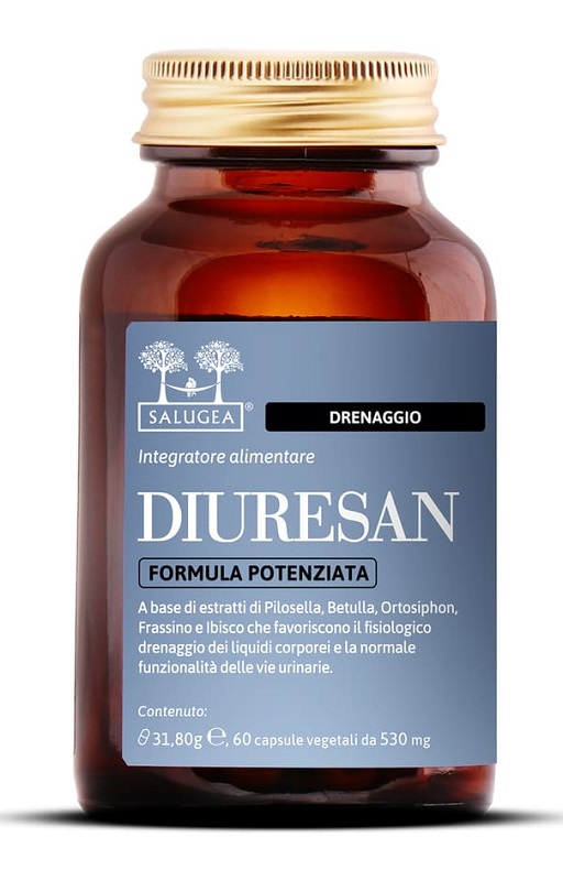 Salugea Diuresan Formula Potenziata - Integratore per il Drenaggio dei Liquidi - 60 Capsule