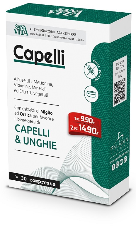 Sanavita Capelli e Unghie Integratore 30 Compresse