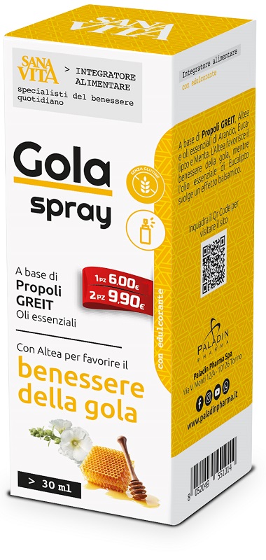 Sanavita Gola Spray Integratore Vie Respiratorie 30 ml