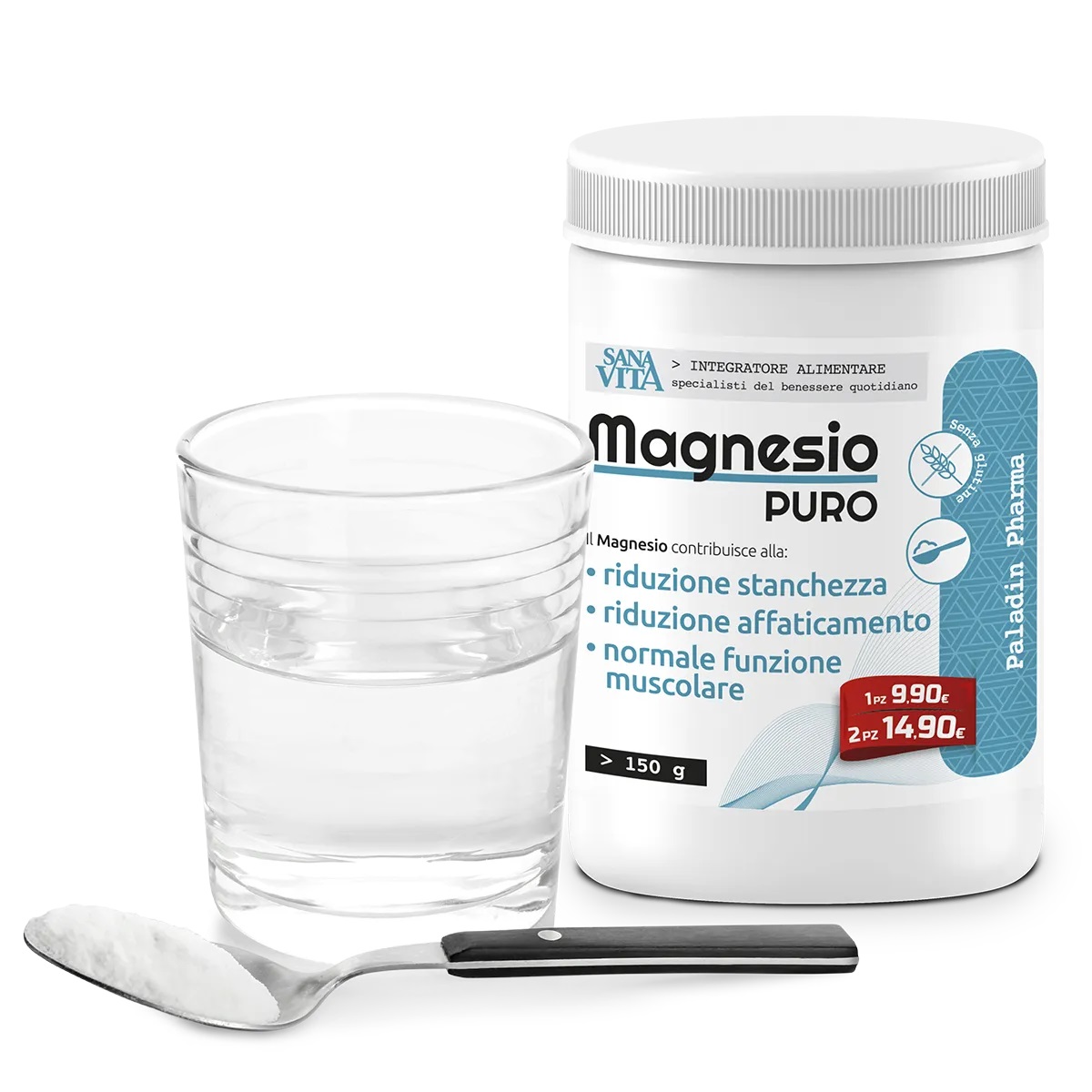 Sanavita Magnesio Puro Integratore Stanchezza 150 g