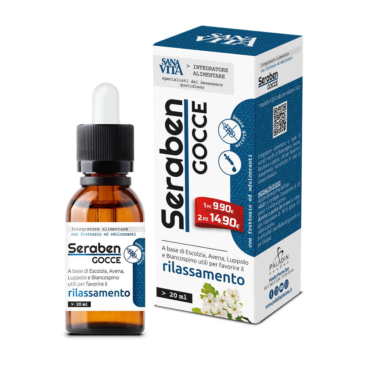 Sanavita Seraben Gocce Integratore per Favorire il Sonno 20 ml