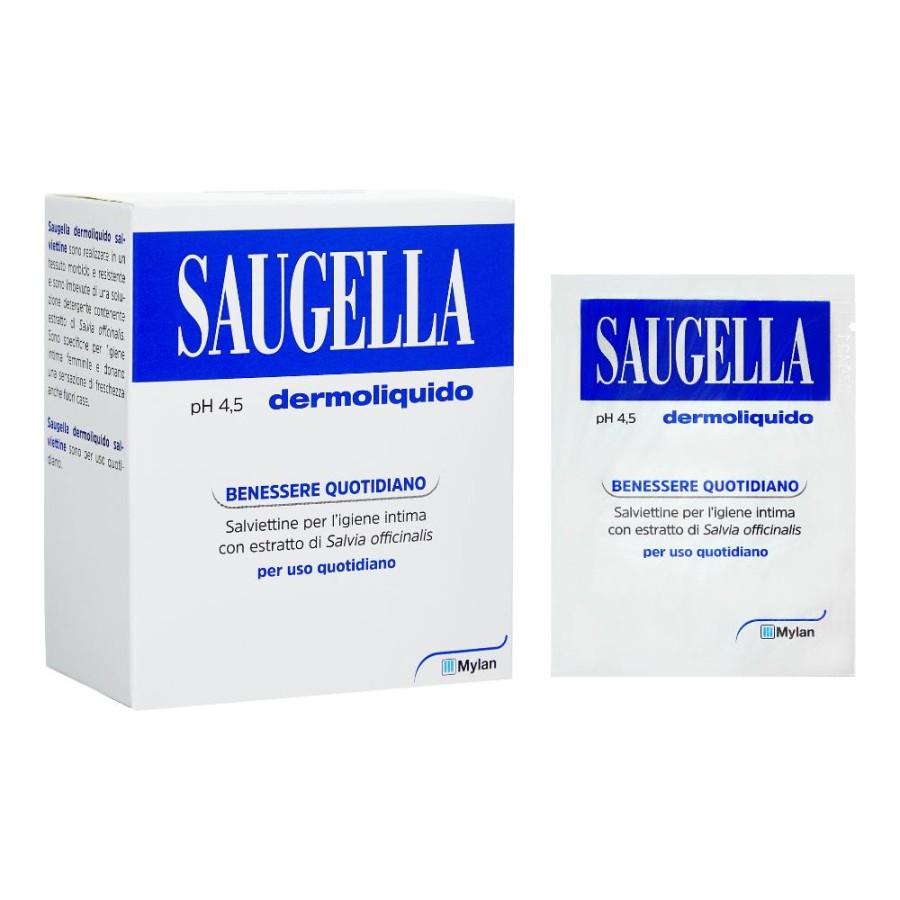 Saugella Dermoliquido Salviette Deodoranti 10 Pezzi