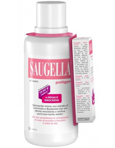 Saugella Poligyn Detergente Intimo 500 ml + Saugella Idrocrema 10 ml