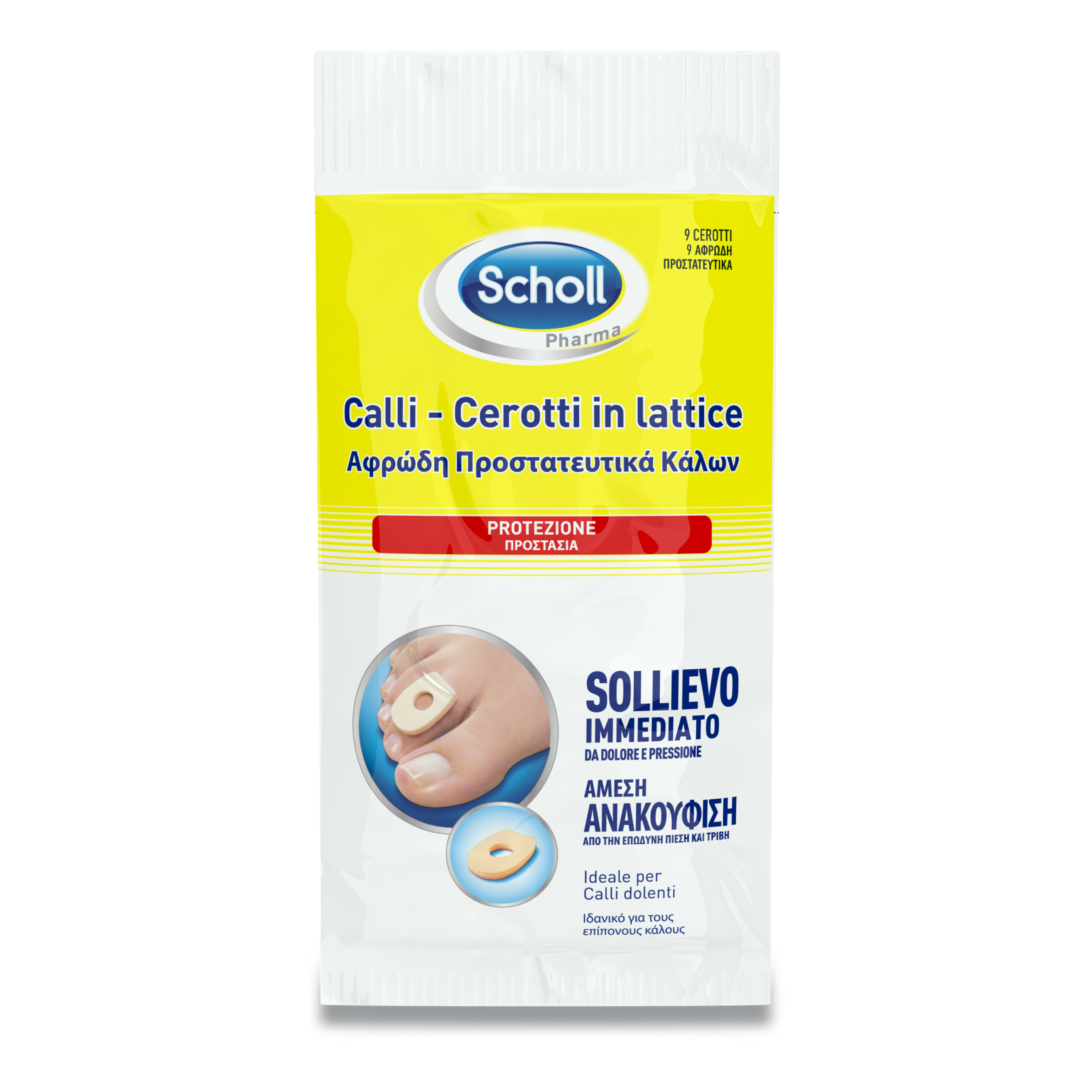 Scholl Cerotto Protettivo in Lattice per Calli 9 Pezzi