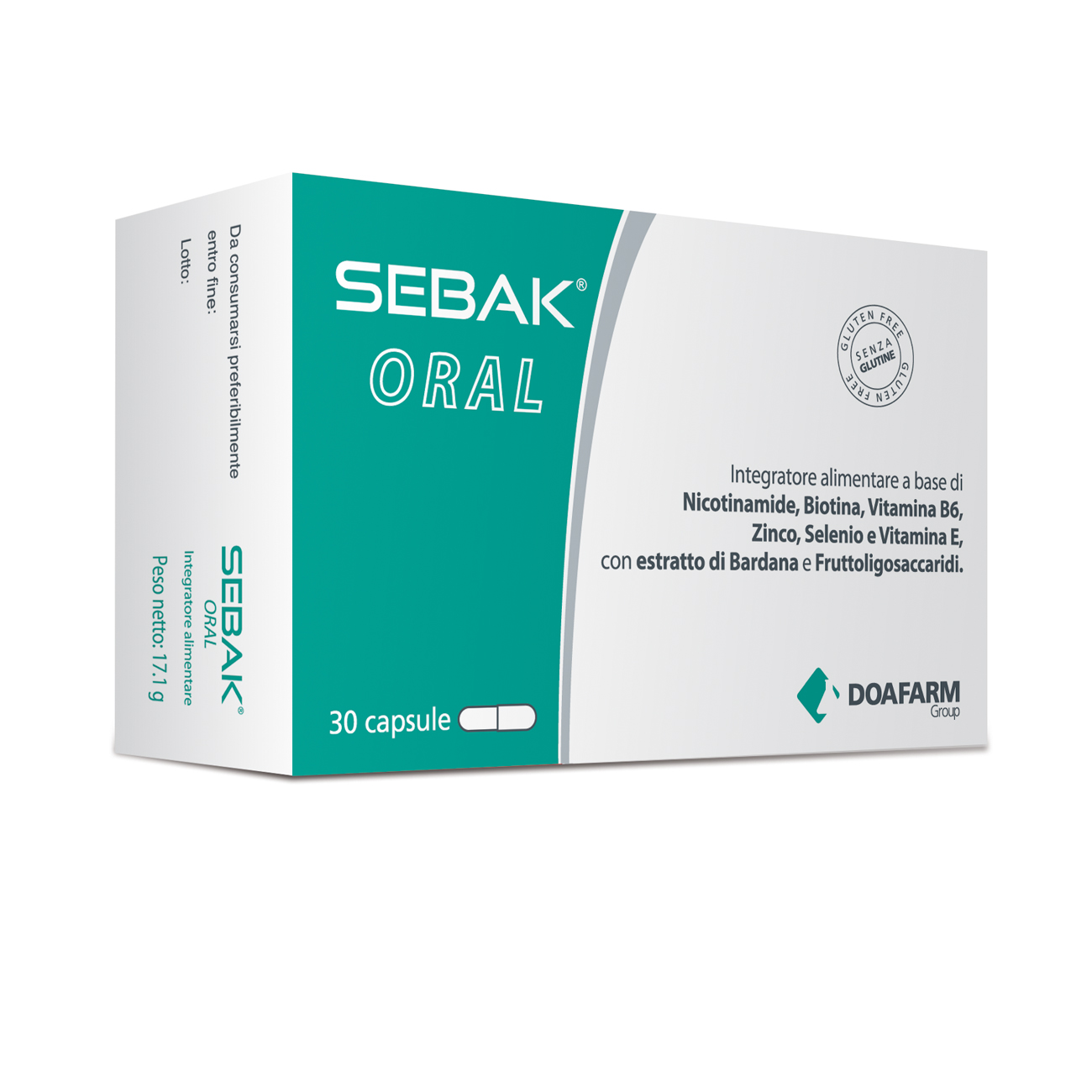 Sebak Oral Integratore Benessere Pelle 30 Capsule
