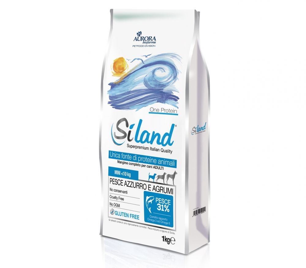 Siland - Mangime Completo per Cani Adulti Taglia Mini Pesce Azzurro e Agrumi - 1 kg
