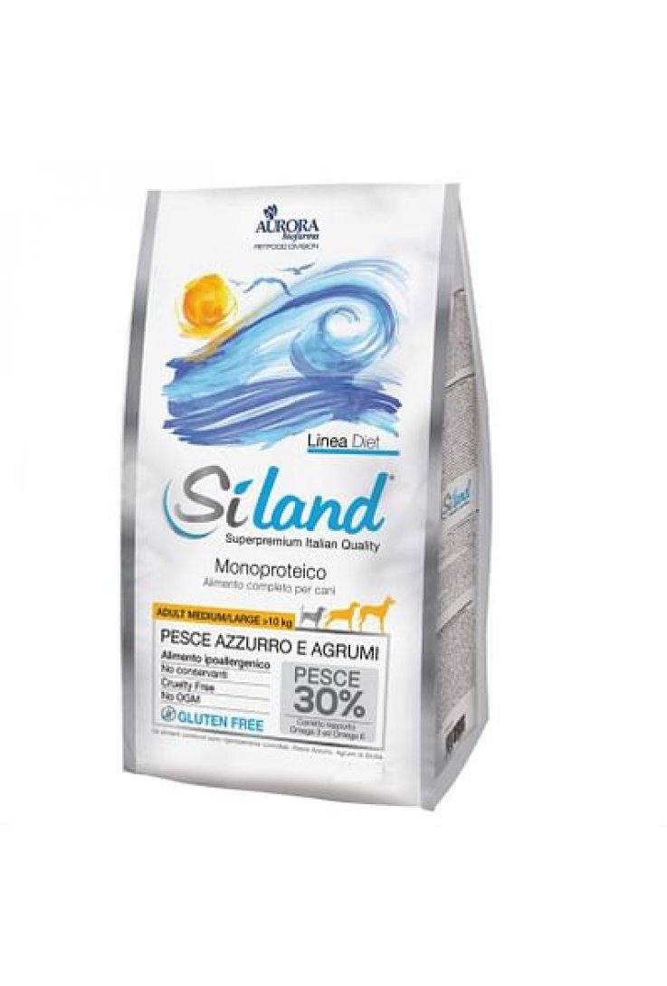Siland - Mangime Completo per Cani Adulti Taglia Mini Pesce Azzurro e Agrumi - 12 kg