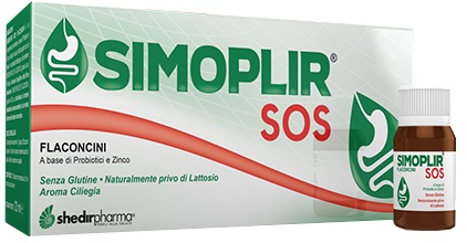 shedir pharma srl unipersonale simoplir sos - integratore di probiotici e zinco - 12 flaconcini