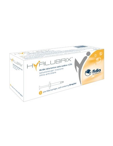 Hyalubrix - Siringa Intra-Articolare Acido Ialuronico 1.5%/30 mg - 3 Siringhe