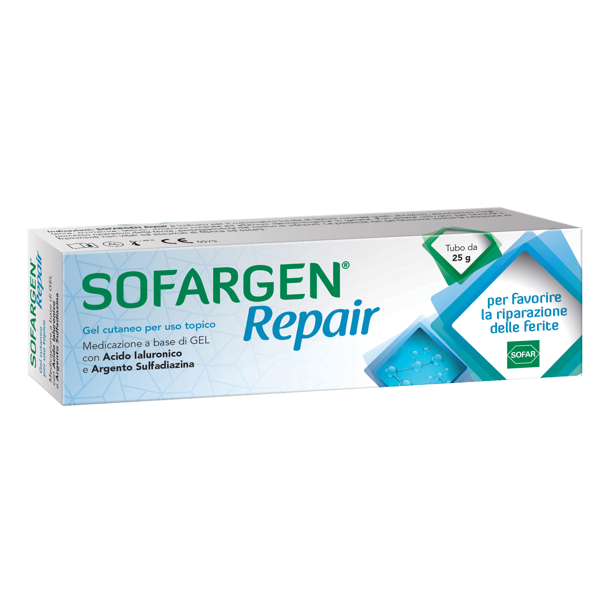 Sofargen Repair - Gel Cutaneo per Favorire la Riparazione delle Ferite - 25 g