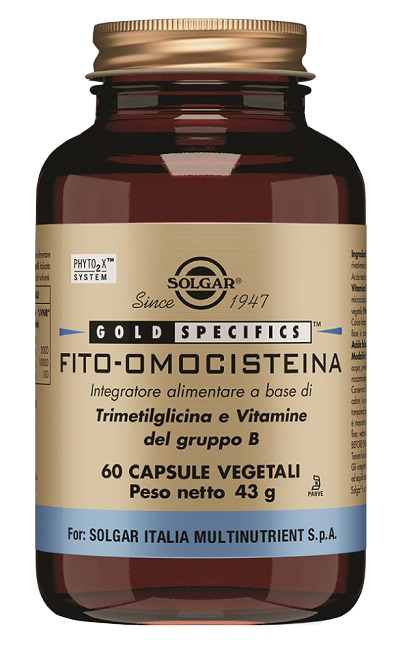 Solgar Fito-Omocisteina - Integratore di Trimetilglicina e Vitamina B - 60 Capsule Vegetali