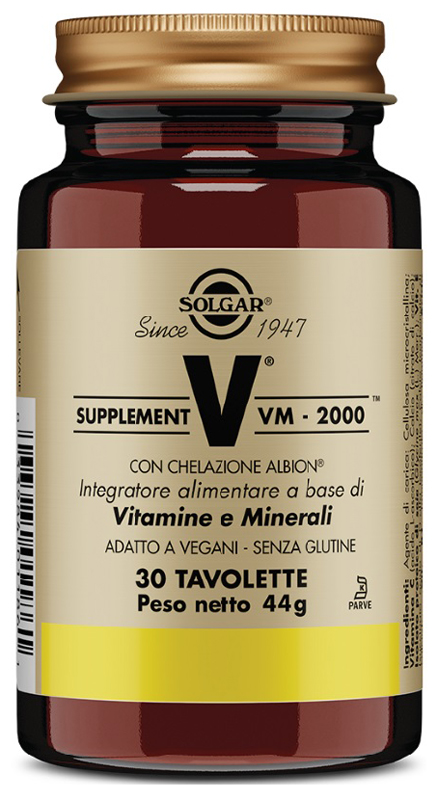 Solgar Supplement VM 2000 Integratore Multivitaminico 30 Tavolette