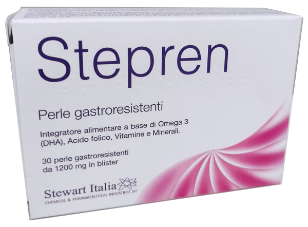 Stepren Integratore Omega 3 e Acido Folico 30 Perle