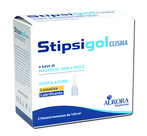 Stipsigol Clisma - Clistere per il Trattamento dell Stitichezza - 2 Flaconi x 120 ml