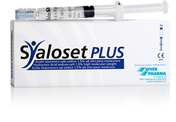 Syaloset Plus - Siringa Intra-Articolare con Acido Ialuronico Sale Sodico 1.5% ad Alto Peso Molecolare - 1 Siringa x 4 ml