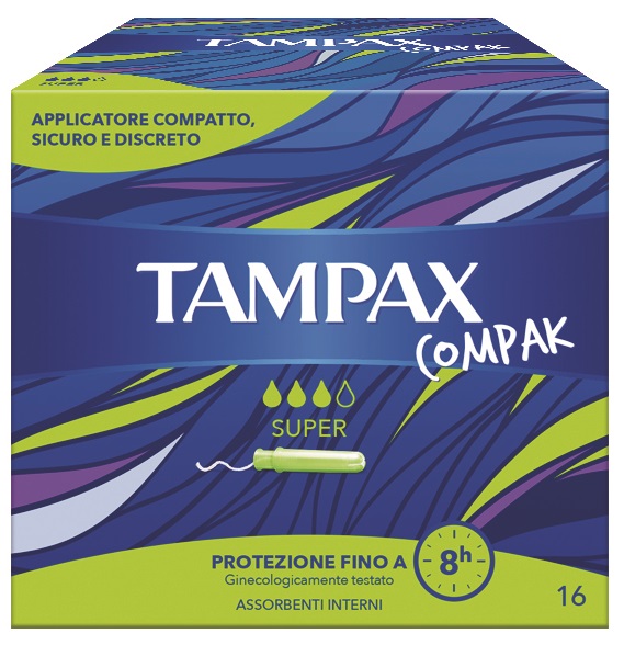 Tampax Compak Super - Assorbenti Interni - 16 Pezzi