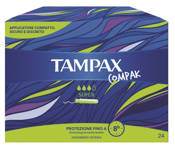 Tampax Compak Super - Assorbenti Interni - 24 Pezzi