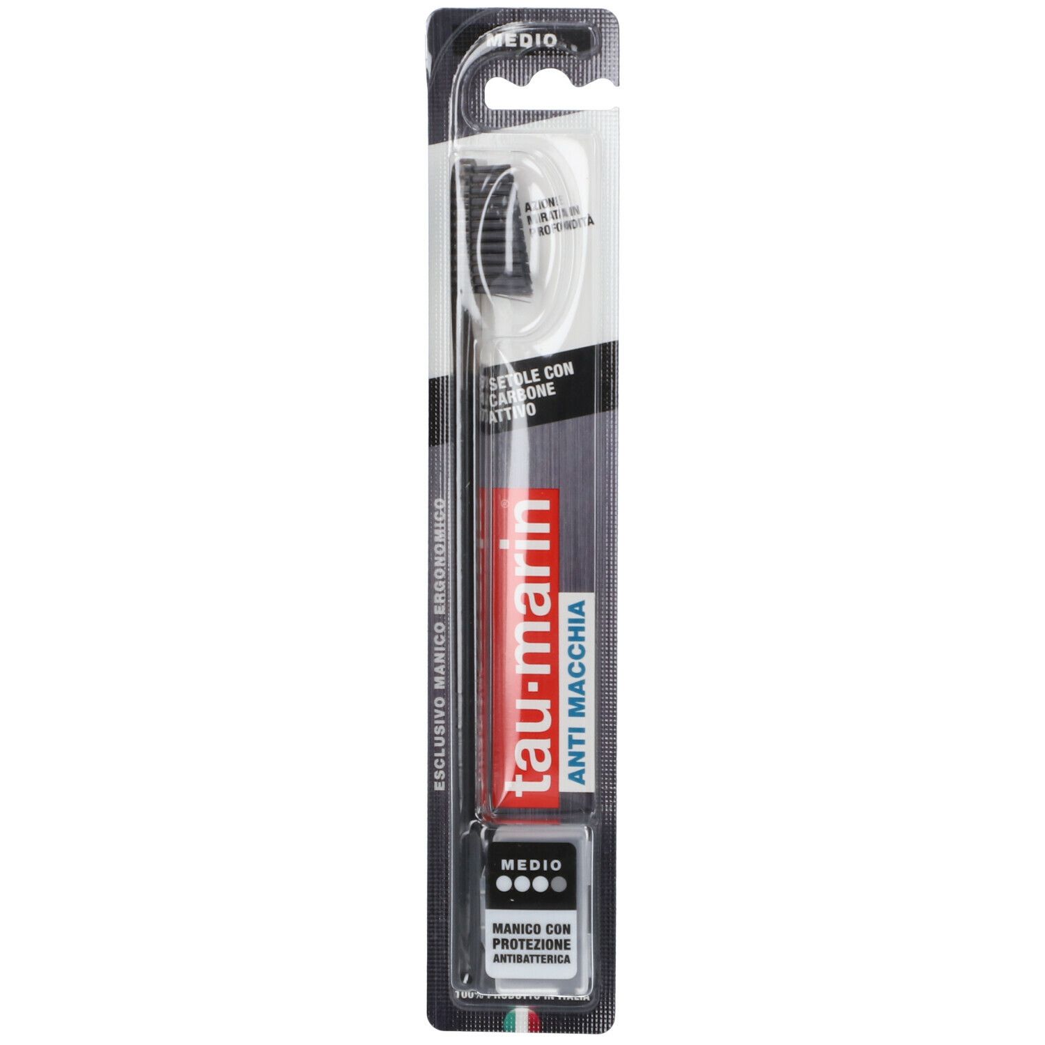 Tau-Marin - Spazzolino Professional Black con Antibatterico
