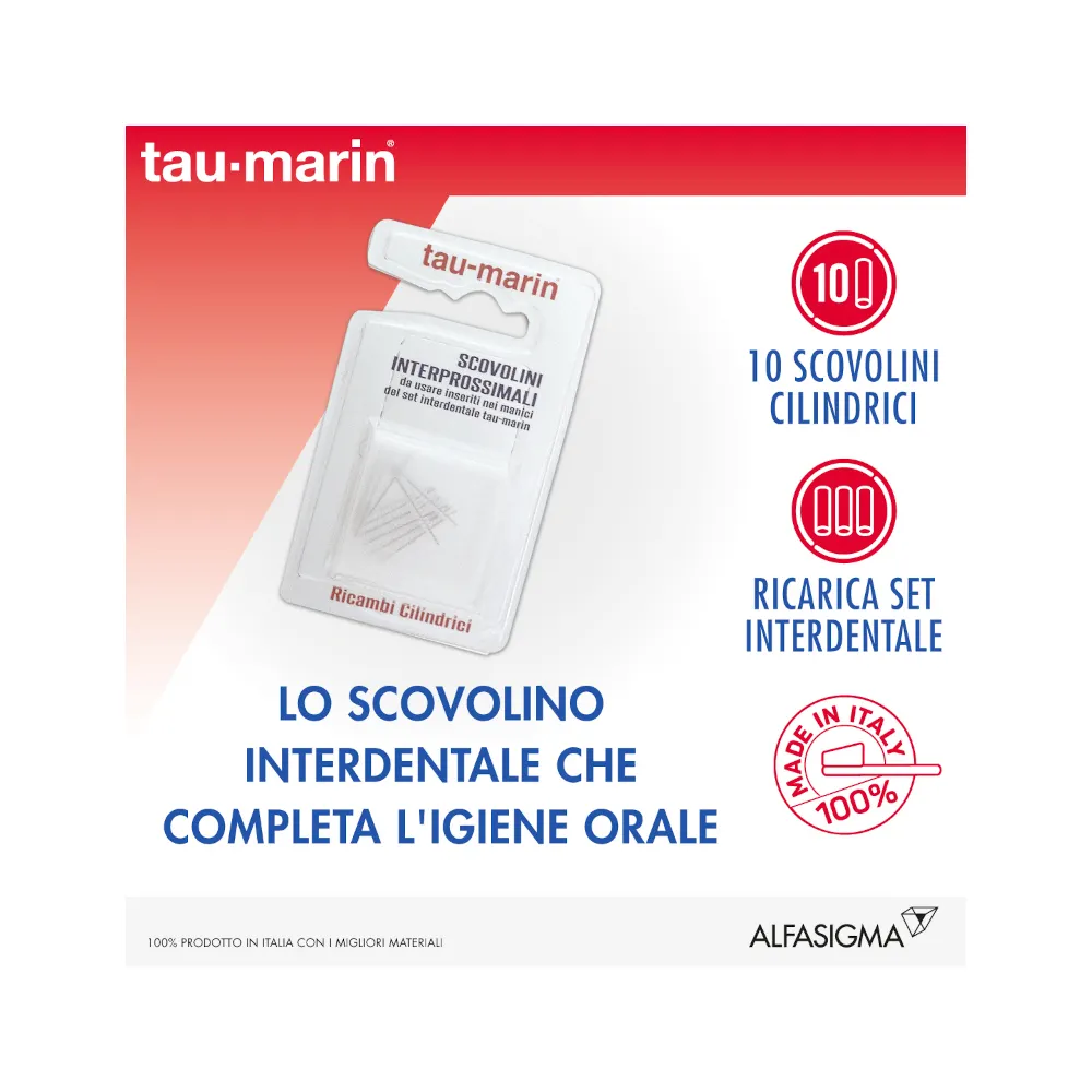 Tau-Marin - Scovolini di Ricambio Cilindrico - 10 Pezzi