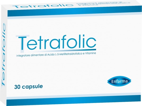 Tetrafolic - Integratore di Acido Folico per Ovaie - 30 Capsule