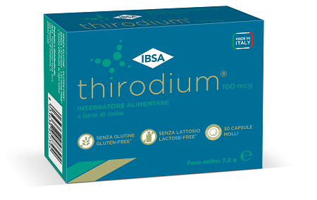 Thirodium 100 mcg - Integratore per la Funzionalità della Tiroide - 30 Capsule Molli