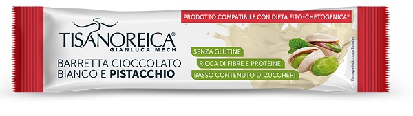 Tisanoreica Barretta Proteica Gusto Cioccolato Bianco e Pistacchio 35 g