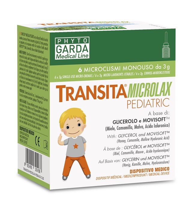 Transita Microlax Pediatric - Dispositivo ad Azione Lassativa - 6 Microclismi